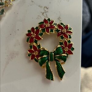 Brooch Christmas wreath